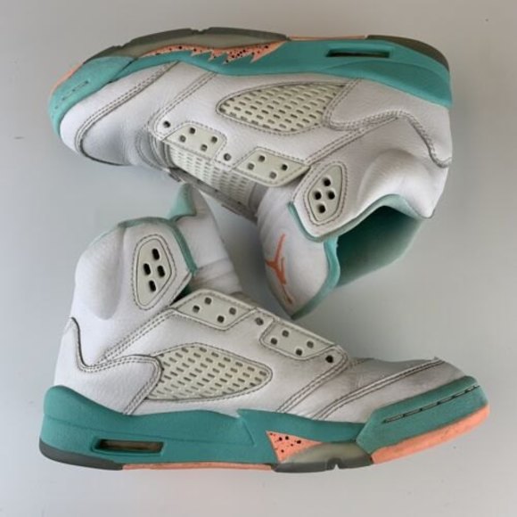 Air Jordan 5 Retro Light Aqua 2018 440892-100 Size 3.5 Women’s Size 5 - Picture 7 of 12